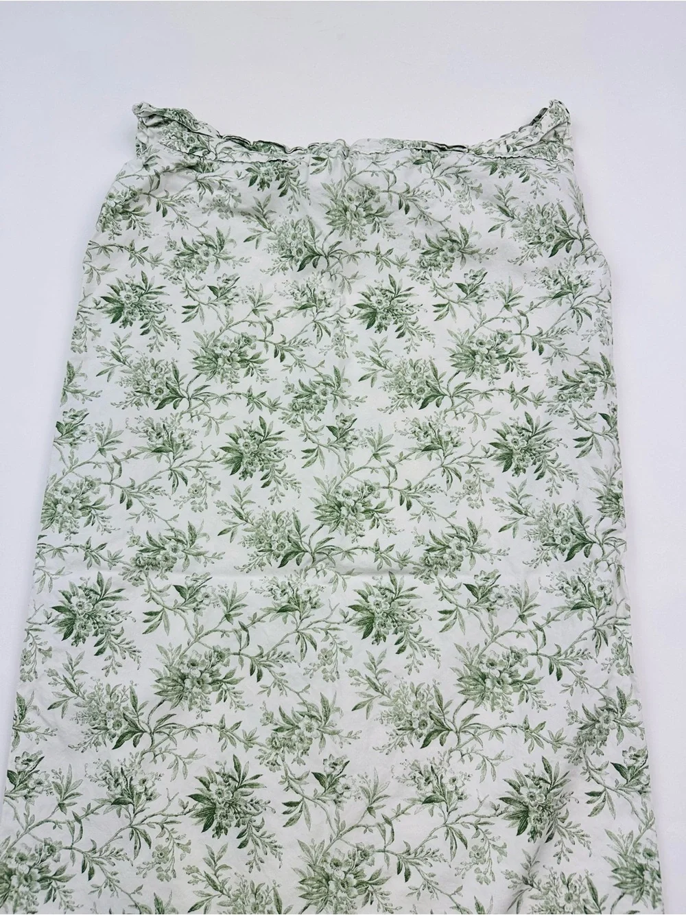Laura Ashley Cottagecore Green Floral Standard Pillow Sham Cotton